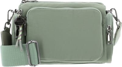 SEIDENFELT MANUFAKTUR Schoudertas Laanila Midi Crossbag Side Pockets Nylon Sage Mintgroen