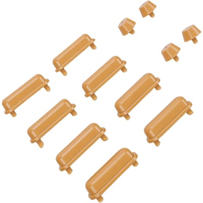 Lot de 8 Tampons d'Amortissement pour Abattant de Toilette Carrés Ronds Silicone Amortisseurs Absorbant les Chocs Abattant Silencieux marron