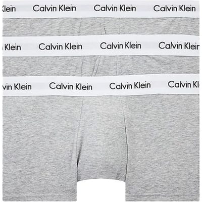 Calvin Klein Logo Low Rise Boxer Briefs 3-pack Heren ondergoed Grijs U2664GKS0 XS white
