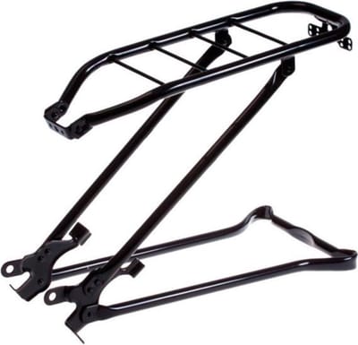 Achterdrager steco tour met klap standaard 28 inch zwart glans met sc - ZWART