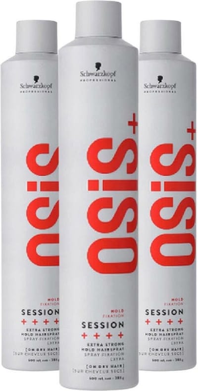 3x Schwarzkopf Professional OSiS Session Haarspray 500 ml