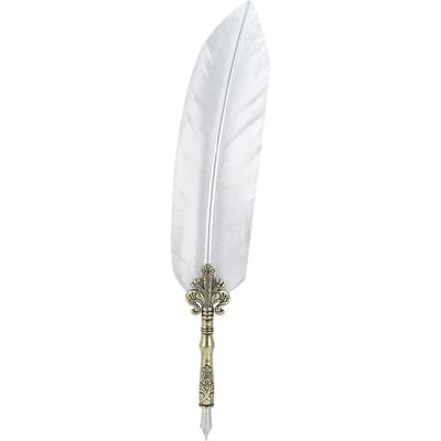 Ensemble Stylo Plume 1,0 mm Stylo Plume Calligraphie Distinctif Boîte Cadeau Outil d'Écriture pour Étudiant Argent white
