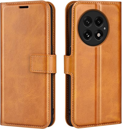 Coverup Hoesje - Geschikt voor OnePlus 13 Hoesje - Coverup Deluxe Book Case - Bruin