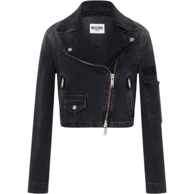 damesjassen Moschino Jeans - denim jacket stretch10.5 oz - grijs