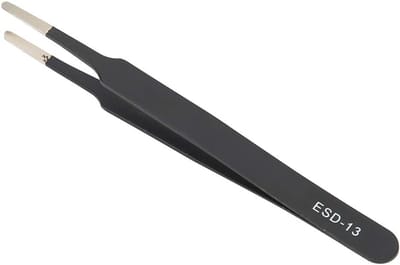 Precisiepincet - Antistatisch pincet - Elektronica reparatie - Vlakke punt - 121 cm - Zilver