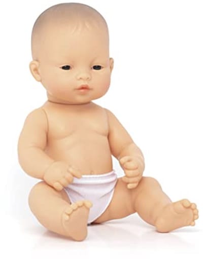 Baby pop - Aziatisch meisje - Spelen en verzorgen - Anatomisch correct - 32 cm - Meerkleurig