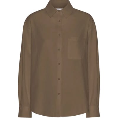 Damesoverhemd Colorful Standard Organic Cedar Brown
