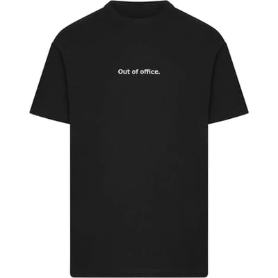 Mister Tee - Out Of Office EMB Heren Tshirt - XS - Zwart