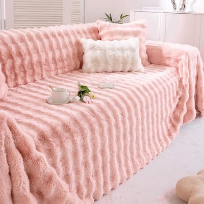 Imitatie Konijnenvacht Sofa Handdoek Europees Winter Verdikt Fleece Woonkamer Sofa Kussenhoes Doek 90*90
