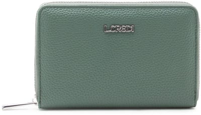 L.CREDI portemonnee Perla Zip Around Wallet Deep Green groen