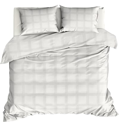 Linolux Dekbedovertrek Quadrant Offwhite 2 persoons