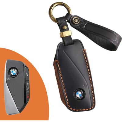 Speciale 2025 nieuwe BMW sleutelhoes x1 5 serie 3 serie 7 serie i7 gemodificeerde autosleutelhoes gesp echt leer mannelijk zwart