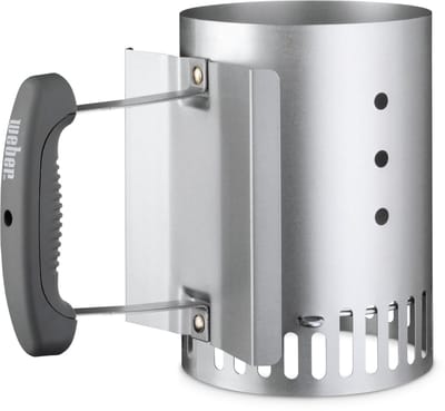 Dailygoods- Brikettenstarter Snelste manier om briketten aan te steken - Houtskool Brander - Aluminium - Duurzaam - Twee handvaten - Veilig en eenvoudig in gebruik - Barbecueaccessoire