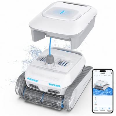 AIRROBO CP402 Zwembadrobot - Zwembad Stofzuiger - Vier Reinigingsmodi - Slimme navigatie - Automatisch parkeren - 150min Looptijd - Incl. NaviClean Technology - Geschikt Voor Zwembaden Tot 300 m²