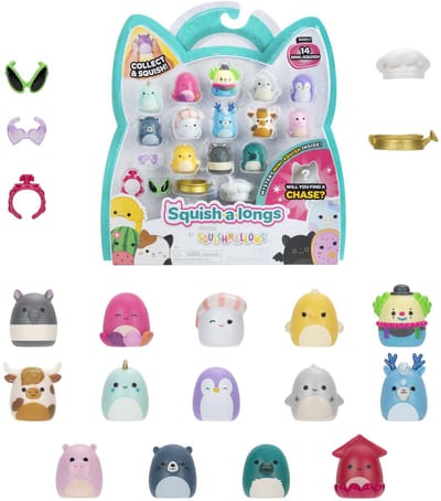 Jazwares Squishmallows Squish-a-longs miniFiguur Set of 14 Series 2 Style 1 2,5 cm Mini-Figuur