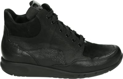 Durea - 9735 K GO - Hoge sneakersVeterlaarzenDames veterschoenenDames sneakersHalf-hoge schoenen - Kleur: Zwart - Maat: 37.5