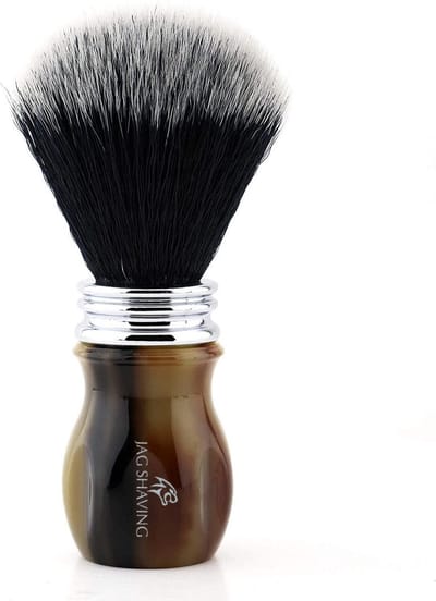 JAG scheerkwast met synthetische zwarte haren en handvat van kwaliteitshars, het beste voor een gladde scheerbeurt thuis en in de salon