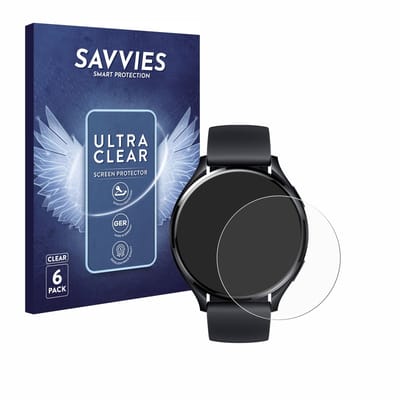 Savvies - Screenprotector voor Xiaomi Watch 2 - Folie Beschermfolie transparant 6 Stuks