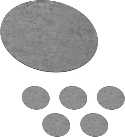 Onderzetters voor glazen - Rond - Beton - Industrieel - Patronen - 10x10 cm - Glasonderzetters - 6 stuks