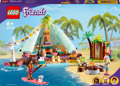 LEGO® Friends Strand glamping 41700 bouwset; creatief cadeau voor kinderen vanaf 6 jaar die graag spelen in de natuur en op populaire kampeertrips gaan (380 onderdelen)
