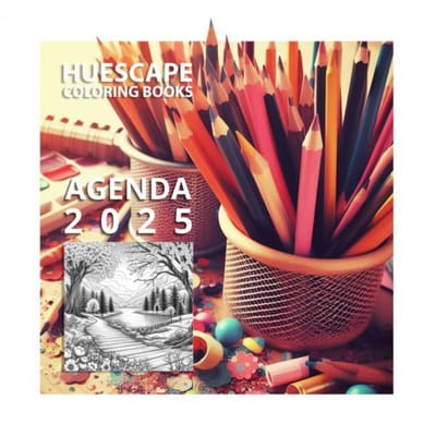 Huescape Kleurboek Voor Volwassenen - Agenda 2025 - Scarlett Kimberley