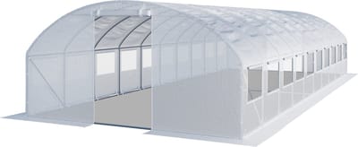 Tunnelkas 4x10m PE-zeil 180g/m² wit transparant