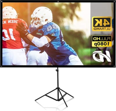 Thuys – Projectiescherm Met Statief – Mobiel 100’’ Inch – 4K HD 16:9 – Draagbaar Beamerscherm Lichtgewicht – Projectiedoek Thuisbioscoop – Beamer