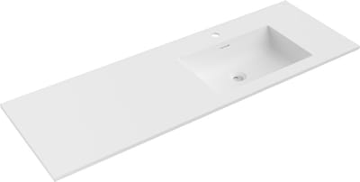 Mexen Otis ingebouwde wastafel rechts 141 x 46,5 cm, mat wit - 25181401P