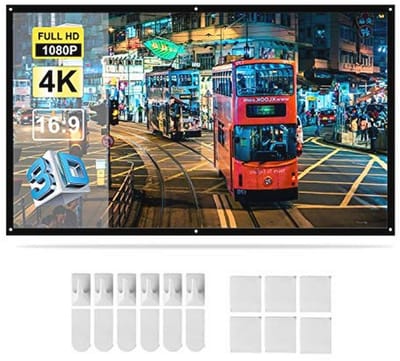 Draagbaar Projector Scherm 70 Inch HD 16:9 Opvouwbaar voor Binnen en Buiten