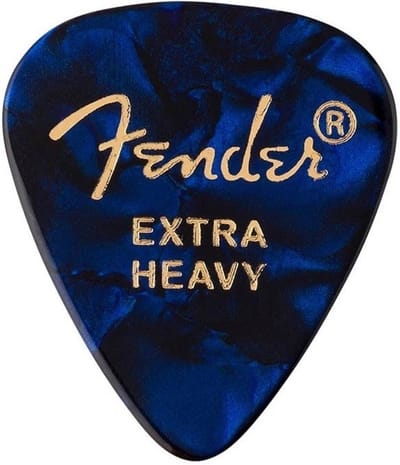 Fender 1980351602 351 Vorm Premium Plectrums Extra Zwaar Blauwe Moto 12 Pack Celluloid
