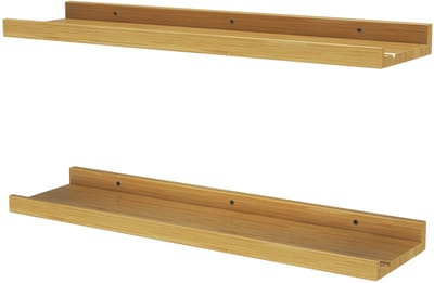 Vicco Linus Wandplank – 60 x 4 cm Set van 2 Natuurlijk hout