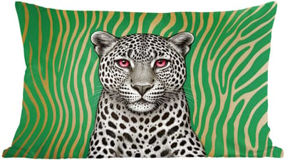 Sierkussens - Kussentjes Woonkamer - 60x40 cm - Panter - Zebrapatroon - Groen