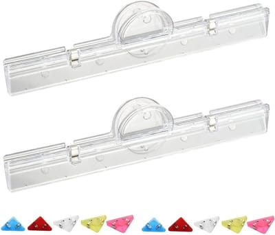 Grote transparante clips van 20 cm voor documenten, recepten en snackverpakkingen - multifunctionele houders met magnetische sluiting en hoekclips