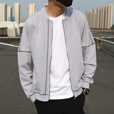 Veste de printemps et d'automne pour hommes, tendance, polyvalente, belle, ample, pull uniforme de baseball, mode masculine, style coréen, veste à manches longues 2XL white