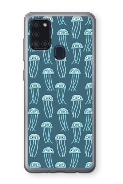 Case Company® - Hoesje geschikt voor Samsung Galaxy A21s hoesje - Kwallie - Soft Cover Telefoonhoesje - Bescherming aan alle Kanten en Schermrand