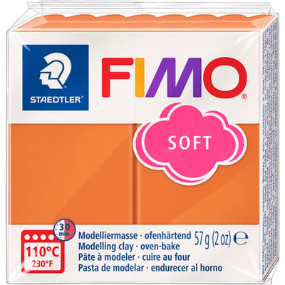 FIMO soft 8020 - ovenhardende boetseerklei - standaard blokje 57g - cognac