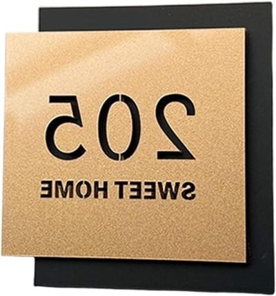 Deur Plaat - Huisnummer Bord - Huis Identificatie - 3D Leviterend Effect - 15x15cm - Zwart