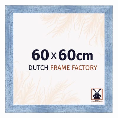 Fotolijst 60x60 cm - MDF - Helder Blauw Geveegd - Praag