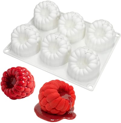longziming -Siliconen Bakvorm voor Moussecakes – 6 Holtes – Flexibel, Antiaanbak & Hittebestendig – 20x16,8x5,3 cm