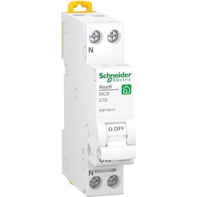 Schneider Electric Resi9 XP MCB/circuit breaker 1PN C-characteristic 10A 6kA 18mm