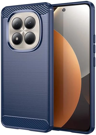 Hoesje geschikt voor Xiaomi Redmi Note 15 Pro 4G - Techsuit Carbon Silicone Back Cover - Blauw