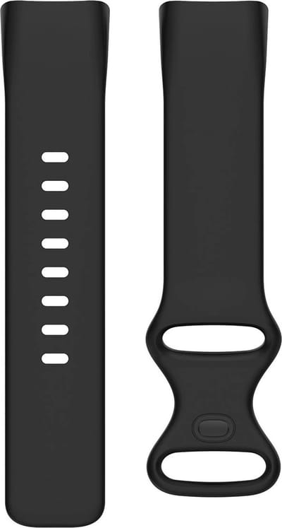 DrPhone FVS TPU Siliconen Polsband – Armband – Sportband Geschikt voor Fitbit Charge 5 – Zwart