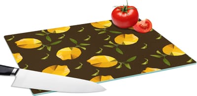 Glazen Snijplank - 39x28 - Citroen - Fruit - Patronen - Origami - Snijplanken Glas