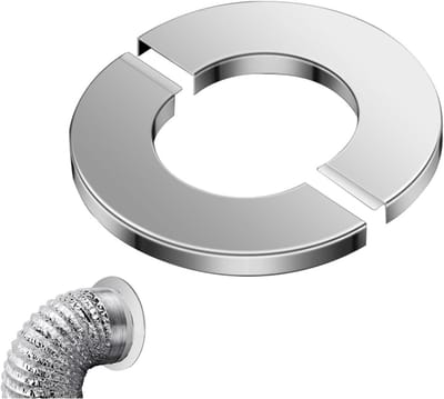 Chimney Flange Rosette van RVS 100mm - Decoratieve Wandflens en Pijpafdekking Ø102mm met 24mm Rand