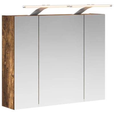 vidaXL - Badkamerspiegelkast - Gerookt - eiken - 60 - x - 14,5 - x - 50 - cm