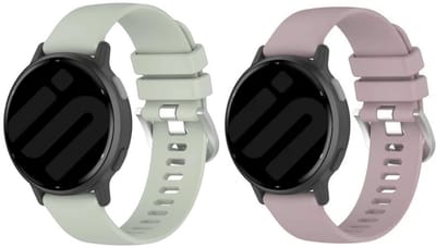 Strap-it Bundel van 2 Siliconen Banden - Geschikt voor Garmin Vivoactive 5 - Horlogeband / Polsband / Armband / Sportarmband - Siliconen Armband - Lichtgroen & Violet - Waterbestendig & zweetbestendig