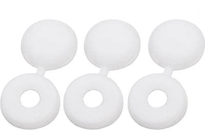 Ibley Basic - Afdekkapjes voor M6 schroeven - Wit - 50 stuks - Kunststof