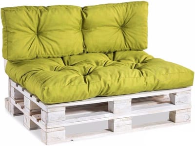 Palletkussen 120x80 - Tuin zitkussen Lime - Quilted palletkussens voor buiten en binnen