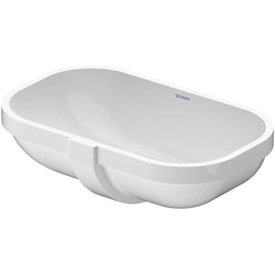Duravit D-code Onderbouwwastafel - 49.5x32cm - zonder kraangat - met overloop - glans wit