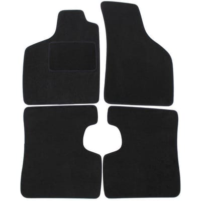 Tapis De Sol Noir Velours - J&J AUTOMOTIVE - Renault Twingo 1993-2006 - Sur Mesure - Antidérapant - Imperméable noir
